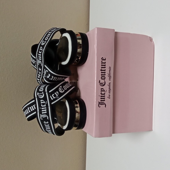 Juicy Couture Catalina Black Pointed Toe Flat Sandal Size 8.5 - Picture 5 of 8